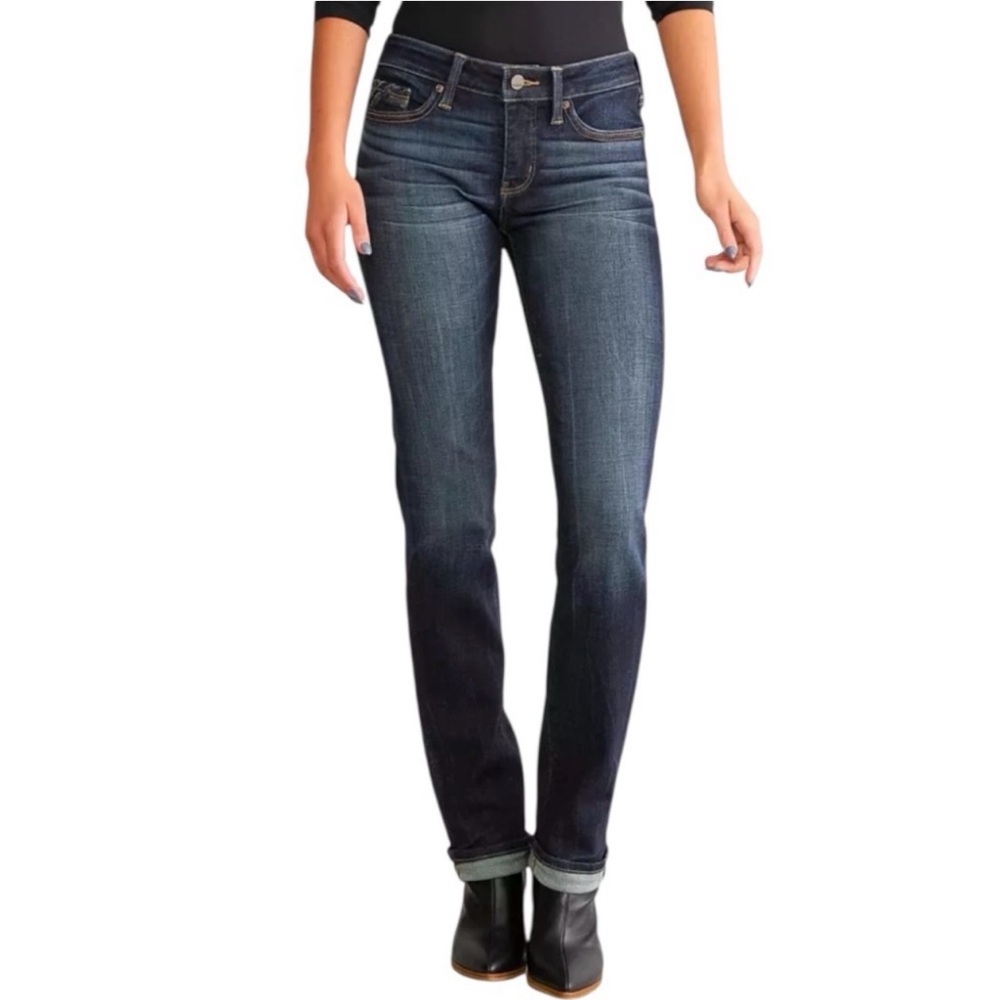 Buckle Black Fit 53 Straight Jeans 25x32 Mid Rise Y2K Stretch